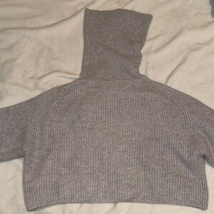 Babaton Gray Cowl Neck Sweater